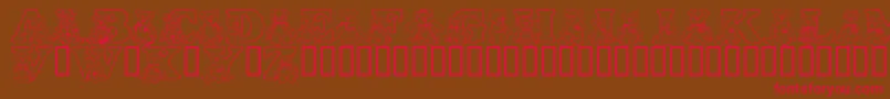 LmsTybears Font – Red Fonts on Brown Background