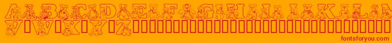 LmsTybears Font – Red Fonts on Orange Background