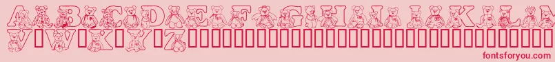 LmsTybears Font – Red Fonts on Pink Background
