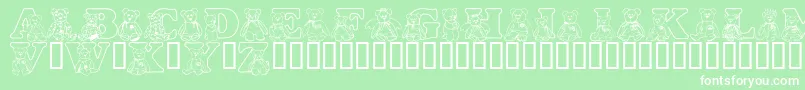 LmsTybears Font – White Fonts on Green Background