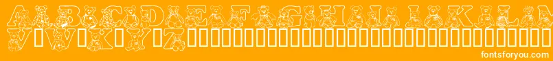 LmsTybears Font – White Fonts on Orange Background