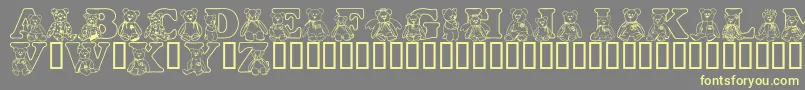 LmsTybears-fontti – keltaiset fontit harmaalla taustalla