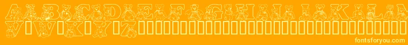 Czcionka LmsTybears – żółte czcionki na pomarańczowym tle