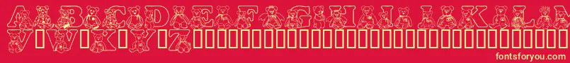 LmsTybears Font – Yellow Fonts on Red Background