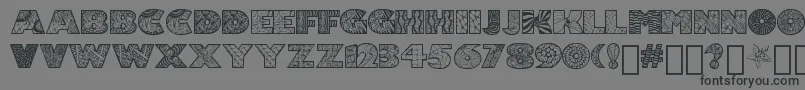 Zenfyrkalt Font – Black Fonts on Gray Background