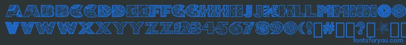 Zenfyrkalt Font – Blue Fonts on Black Background