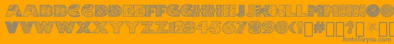 Zenfyrkalt Font – Gray Fonts on Orange Background