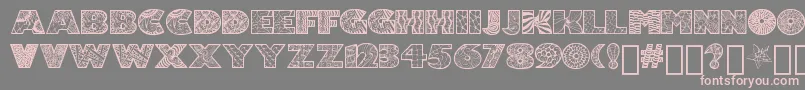 Zenfyrkalt-Schriftart – Rosa Schriften auf grauem Hintergrund