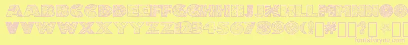 Zenfyrkalt Font – Pink Fonts on Yellow Background