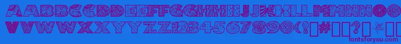 Zenfyrkalt Font – Purple Fonts on Blue Background