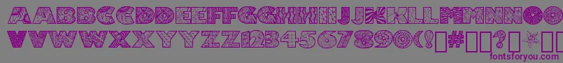 Zenfyrkalt Font – Purple Fonts on Gray Background