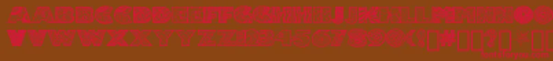 Zenfyrkalt Font – Red Fonts on Brown Background