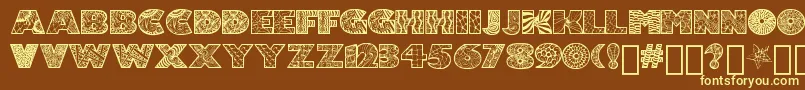 Zenfyrkalt Font – Yellow Fonts on Brown Background