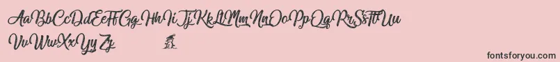 Miraculouschristmas-Schriftart – Schwarze Schriften auf rosa Hintergrund