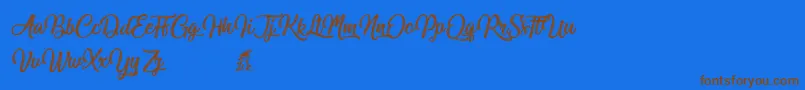 Miraculouschristmas Font – Brown Fonts on Blue Background