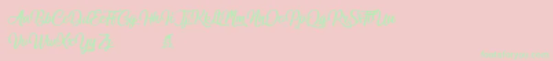 Miraculouschristmas Font – Green Fonts on Pink Background