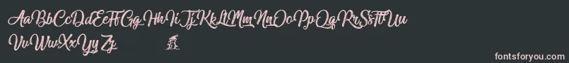 Miraculouschristmas Font – Pink Fonts on Black Background