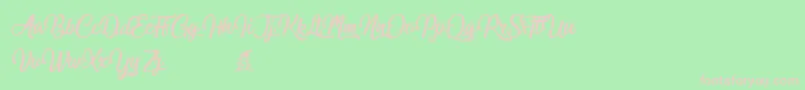 Miraculouschristmas Font – Pink Fonts on Green Background