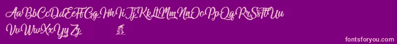 Miraculouschristmas Font – Pink Fonts on Purple Background