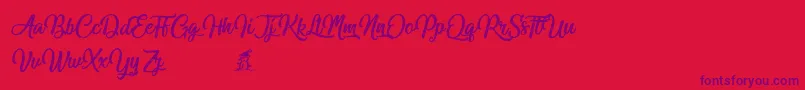 Police Miraculouschristmas – polices violettes sur fond rouge