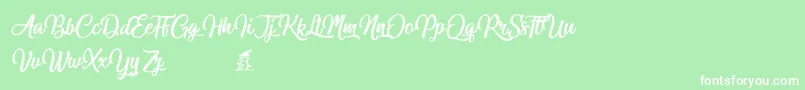 Miraculouschristmas Font – White Fonts on Green Background