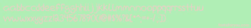 LoveIsAManyComplicatedThing Font – Pink Fonts on Green Background