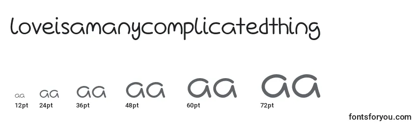 LoveIsAManyComplicatedThing Font Sizes