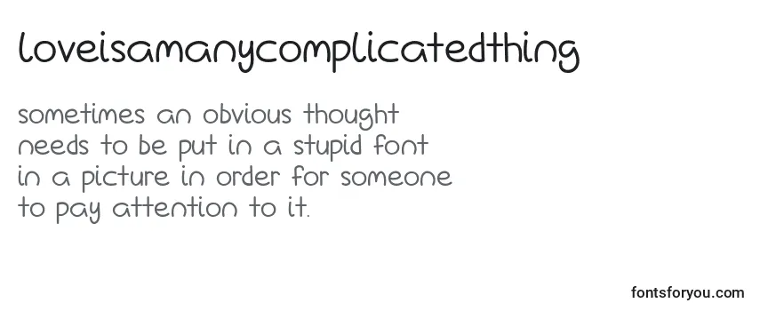 LoveIsAManyComplicatedThing Font