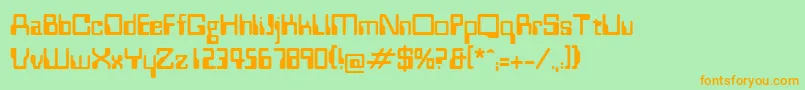 Westminster Font – Orange Fonts on Green Background