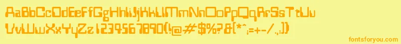 Czcionka Westminster – pomarańczowe czcionki na żółtym tle