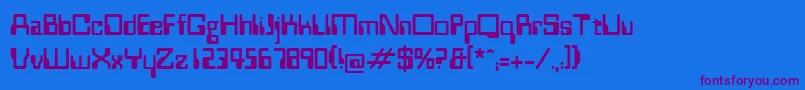 Westminster Font – Purple Fonts on Blue Background