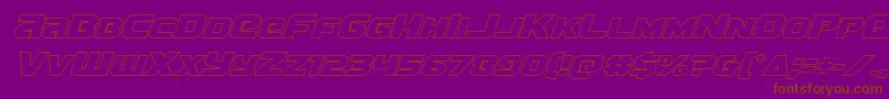 Terranoutital Font – Brown Fonts on Purple Background