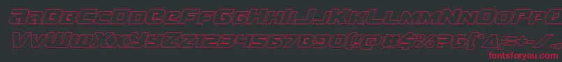 Terranoutital Font – Red Fonts on Black Background