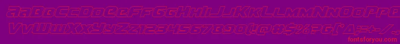 Terranoutital Font – Red Fonts on Purple Background