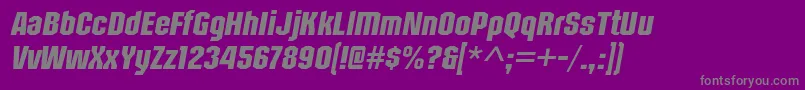 StructiargItalic Font – Gray Fonts on Purple Background