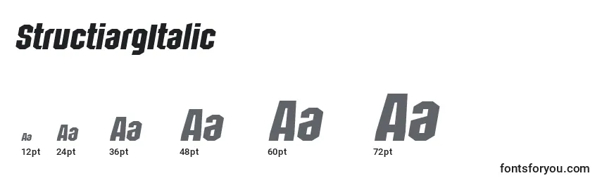 StructiargItalic Font Sizes