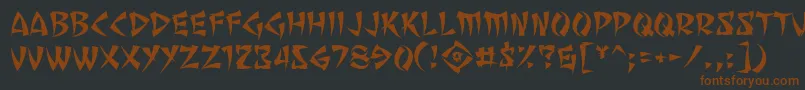 Police Sevemfbr – polices brunes sur fond noir