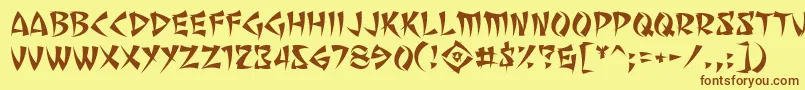 Police Sevemfbr – polices brunes sur fond jaune