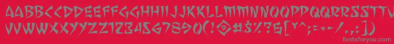 Sevemfbr Font – Gray Fonts on Red Background