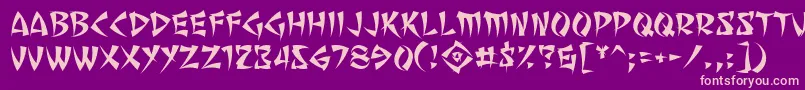 Sevemfbr-Schriftart – Rosa Schriften auf violettem Hintergrund