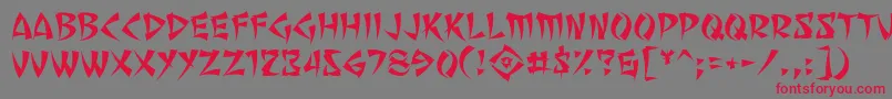 Sevemfbr Font – Red Fonts on Gray Background