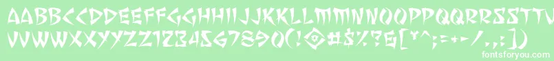 Sevemfbr Font – White Fonts on Green Background