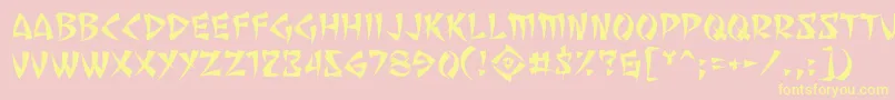 Sevemfbr Font – Yellow Fonts on Pink Background