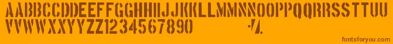 Boston Font – Brown Fonts on Orange Background