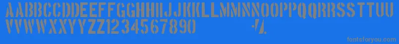 Boston Font – Gray Fonts on Blue Background