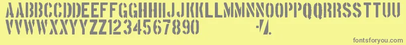 Boston Font – Gray Fonts on Yellow Background