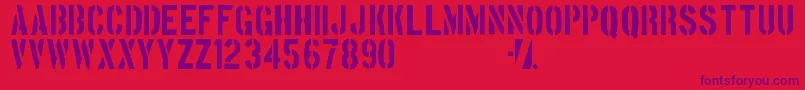 Boston Font – Purple Fonts on Red Background