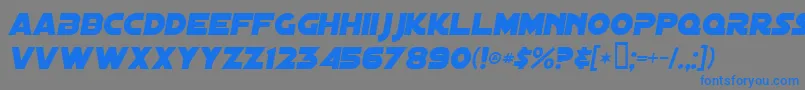 DistantGalaxyItalic Font – Blue Fonts on Gray Background