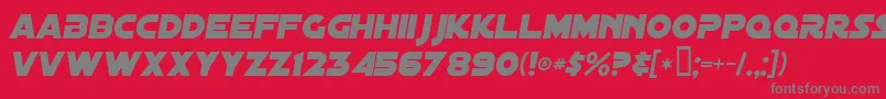 DistantGalaxyItalic Font – Gray Fonts on Red Background