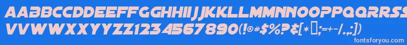 フォントDistantGalaxyItalic – ピンクの文字、青い背景
